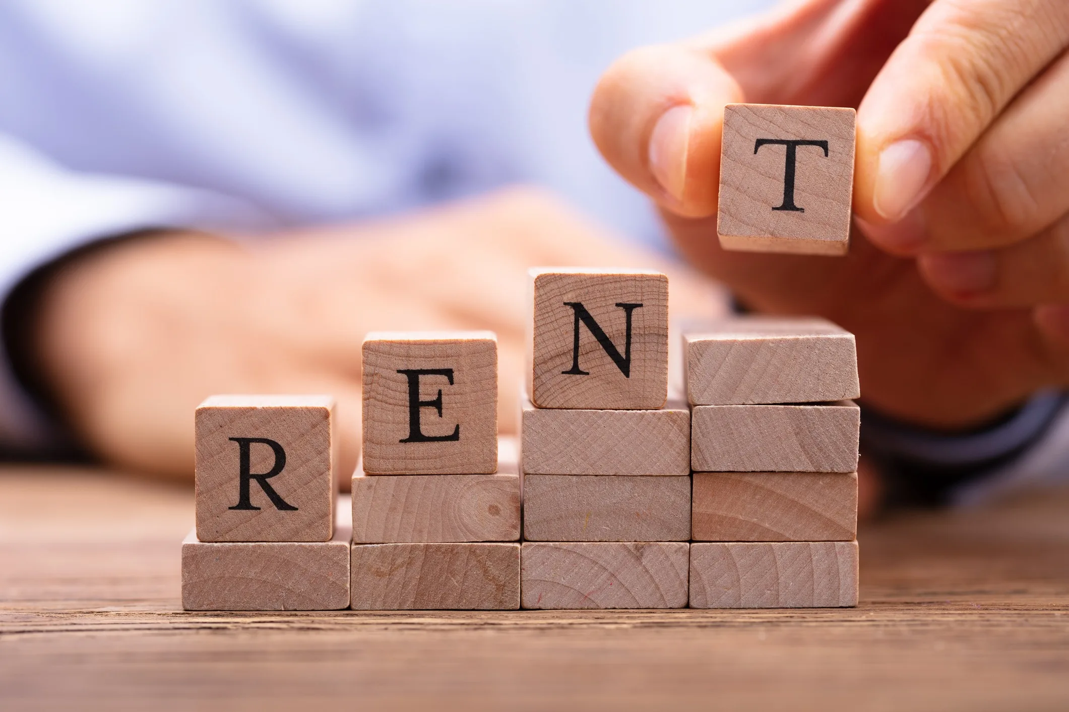 wooden letter blocks business concept